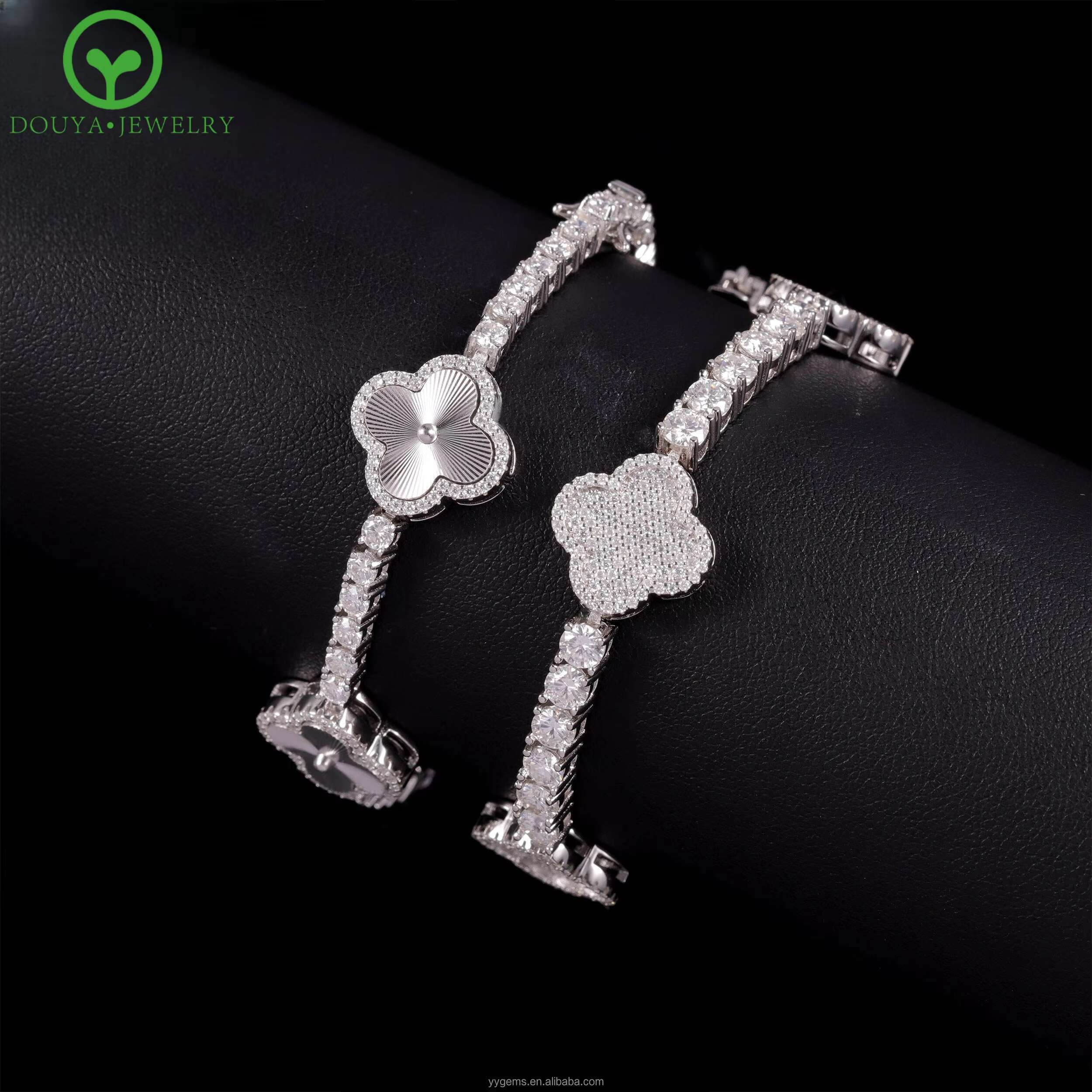 Hot Sale Moissanite Cuban Chain Link Necklace Baguette Design Gold Plated Chain Jewelry for Fashion Lovers