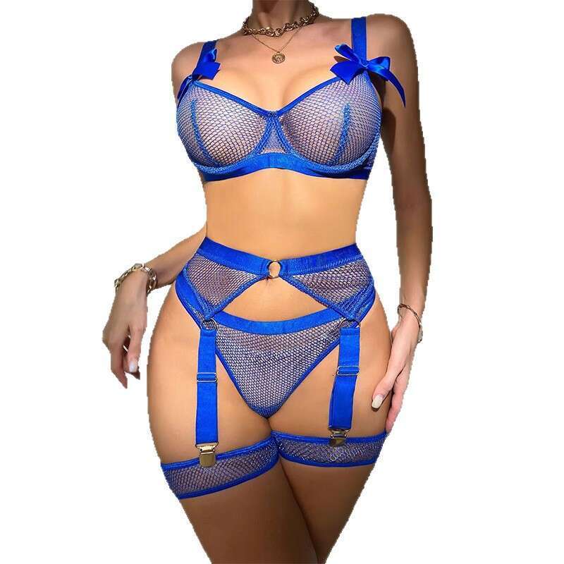 Spell Lingerie Porn Suits Mesh Sexy Temptation Bow Tie Strap Lingerie Set Sexy Lingerie