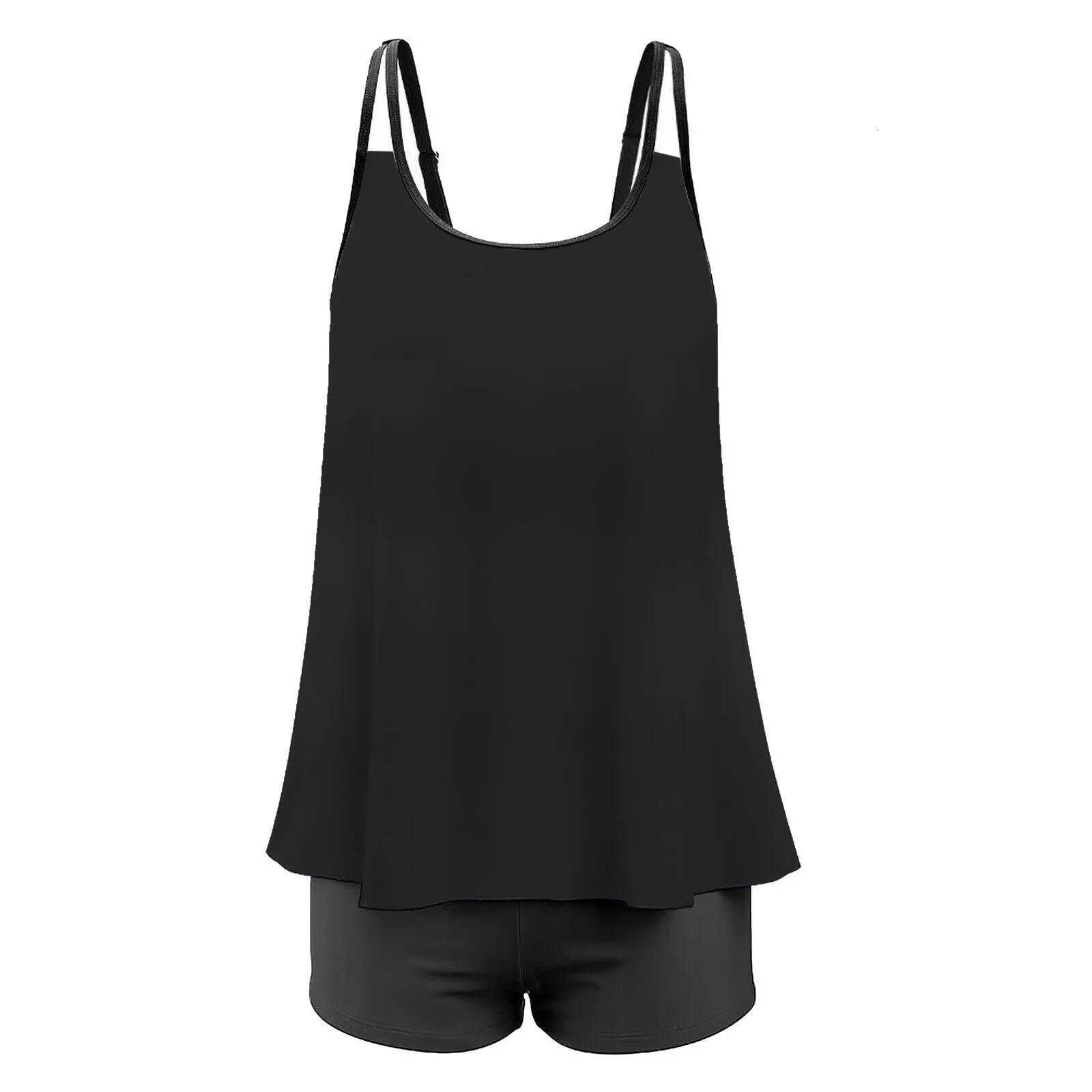 Women Swimwear Tankinis Set Sexy Solid Color Monokini Two-Piece Bathing Suits Athletic Women's Swimsuit Beachwear Bikini