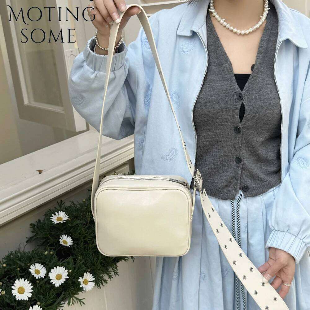Motingsome Mini Bag Woman Genuine Leather Handabg Summer Beach Bags Crossbody Shoulder Messenger Small Satchel Pouch 2025 New