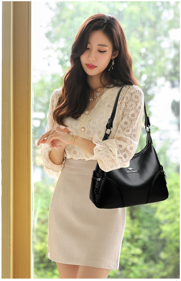 Free Shipping Trade 2025 Luxury High-end Single Shoulder Designer Crossbody Bag Fashionable Middle-aged Mom Women's Bag Simple Versatile Underarm
