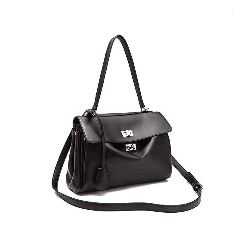2025 New Large Capacity Commuter Crossbody High-end Solid Color Soft Leather Handbag Tote Fashion Simple Bag