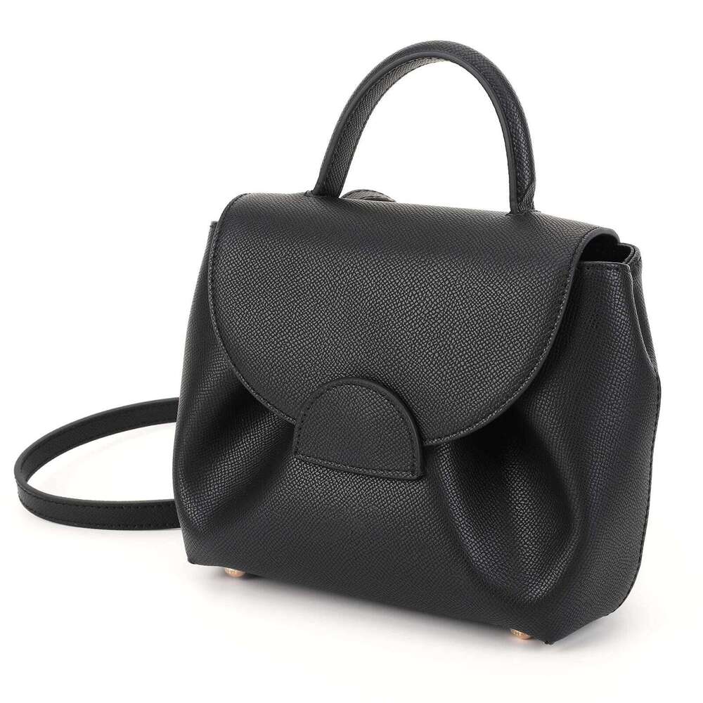 2023 French Cowhide Small Satchel Retro Trend Mini Crossbody Women Classic Solid Flap Top-Handle Bag Designer Handbag