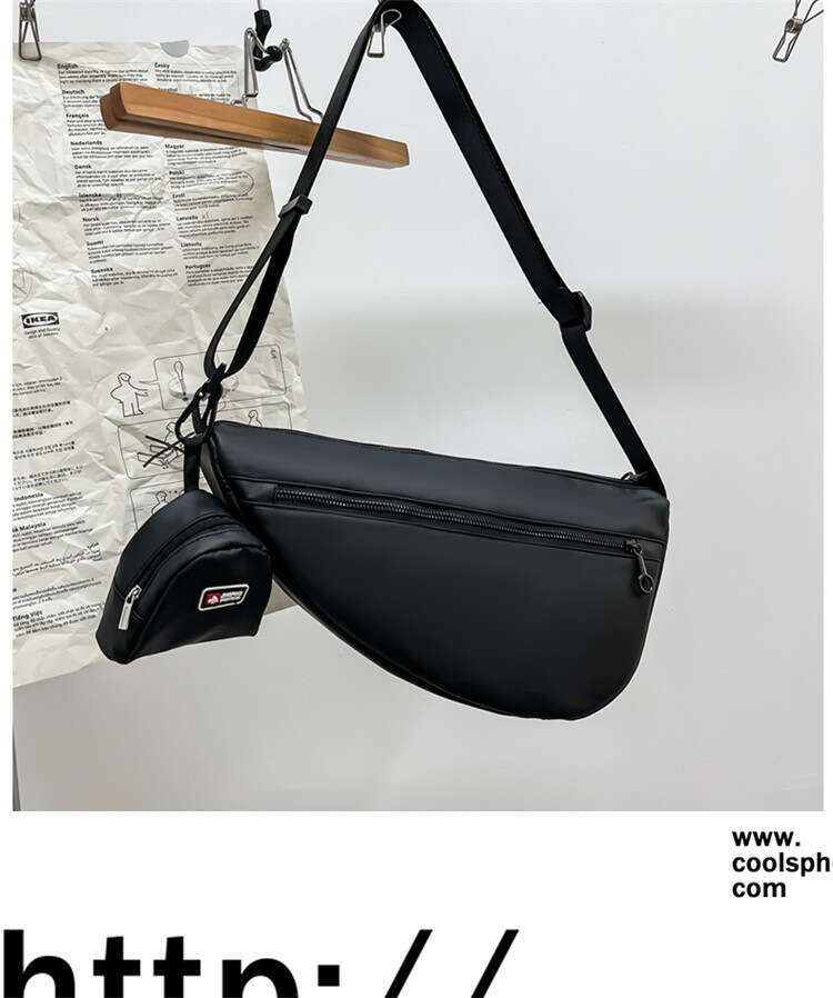 New Style Chest for Men and Women Simple Casual Texture Waist Trendy Cool Ins Personality Single Shoulder Crossbody Bag