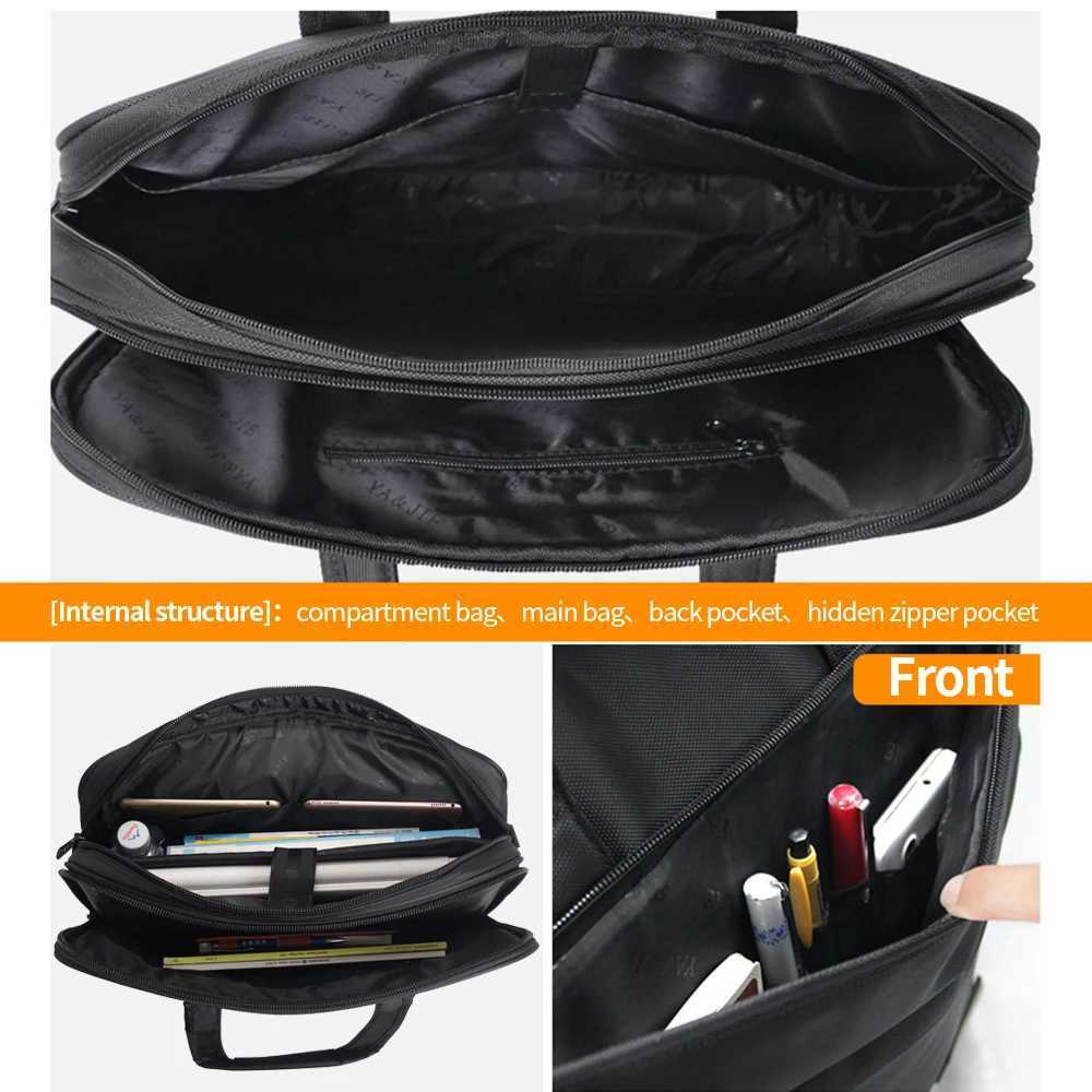 Business mens briefcase canvas waterproof large capacity 15.6 inch 17 inches laptop bag work business bag office messenger bag W250610