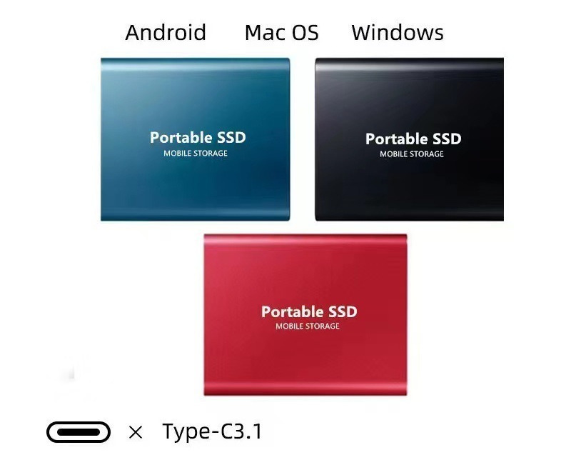 Hard Drives External SSD 2TB Hard Drive Type-C USB 3.1 4TB 6TB 16TB 30TB 64TB Portable SSD Hard Disk for Laptop Desktop Flash Memory Drive 230713