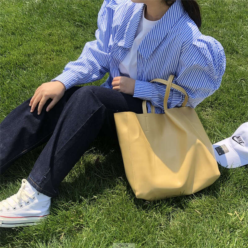 Women's 2020 Summer Trend Korean Style Capacity Tote Simple Fashion Mother-Daughter Shopping Shoulder Bag Large