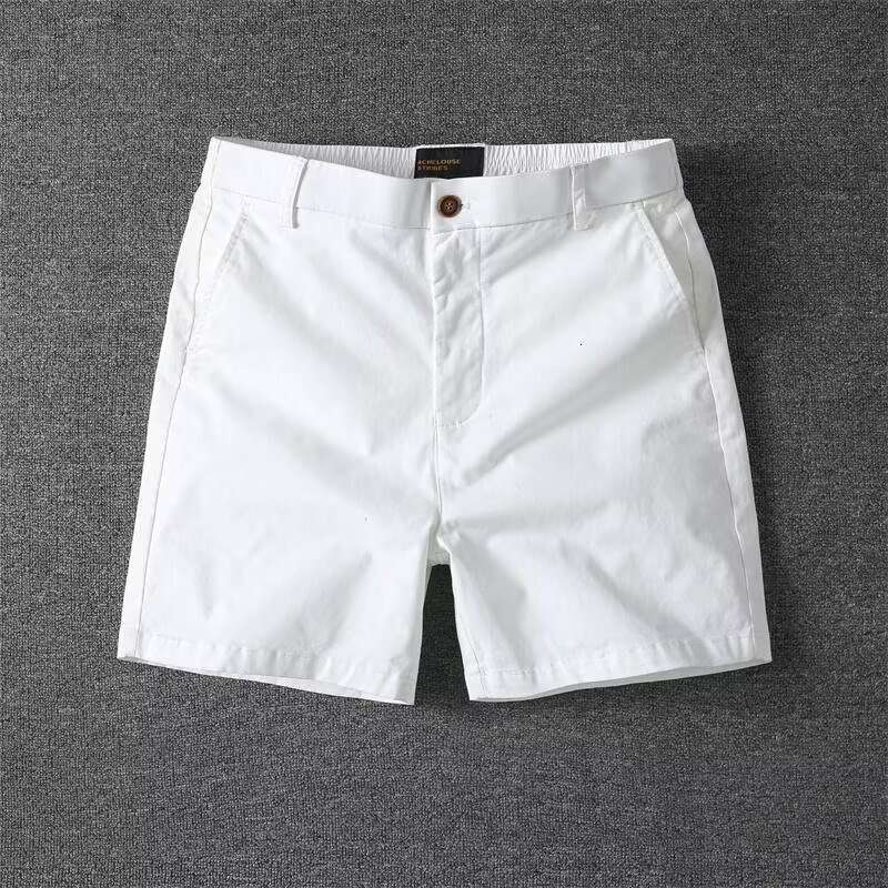 Summer New Men's Casual Slim Fit Straight Cargo With Slight Stretch, Cotton Four-Quarter Pants, Beach Shorts B5