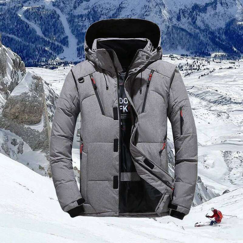 Suit Men Mountain Ski Keep Warm Windproof Down Jacket Male Outdoor Winter Camping Sports Snowboard Clothing