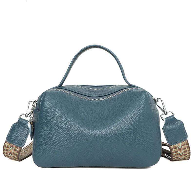 Soft Genuine Leather Handbag Women Shoulder Messenger Bag Solid Color Cowhide Tote Fashion Female Crossbody Sac