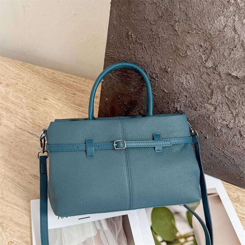 2025 New Cow Tote Bag Ladies Real Cowhide Shoulder Or Crossbody Bags Fashionable Women Genuine Leather Handbag