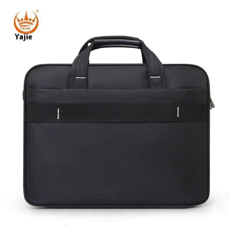 Business Men's Briefcase Canvas Waterproof Large Capacity 15.6 Inch Laptop Work Business Bags Official Office Bag