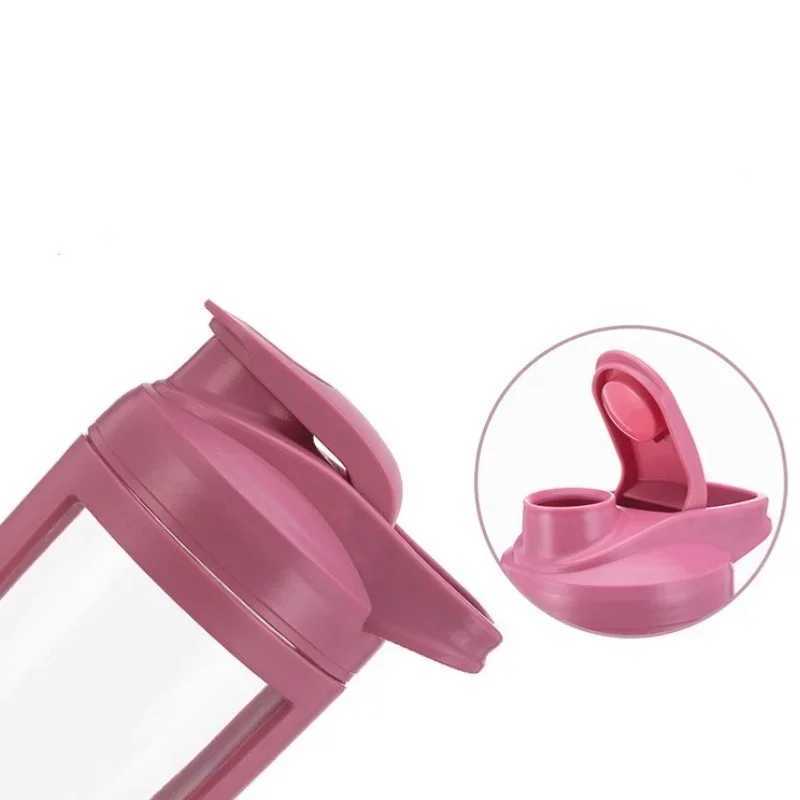 550ML Shaker Cup Sports Water Bottle Portable Coffee Milk Mixing Cup Protein Powder Shake Mixing Cup Sealed Leak-proof Bottle XJ250609