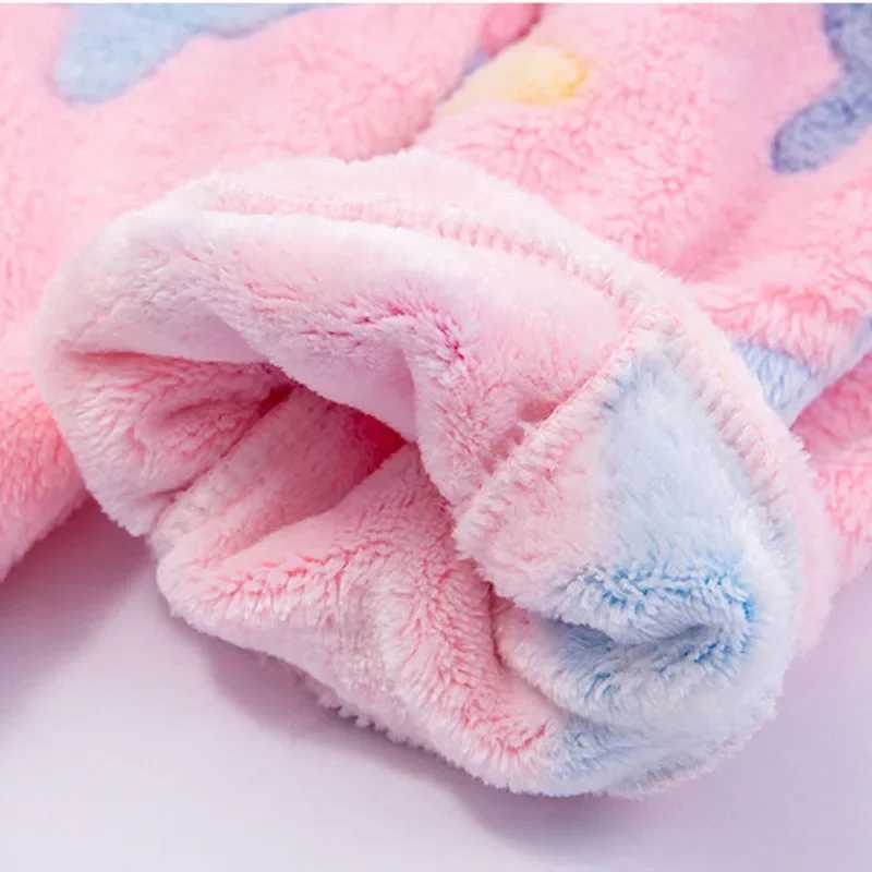 Kids Onesie Boys Girls Long Sleeve Flannel Pajamas Children Winter Cartoon Sleepwear Baby Sleepwear 1-4 Years Sleeping Bag y250610ZXV7