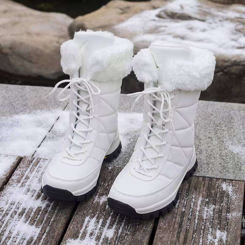 New Fashion Women's Casual Outdoors Warm Plush Women Snow Boots Running Sports Shoes