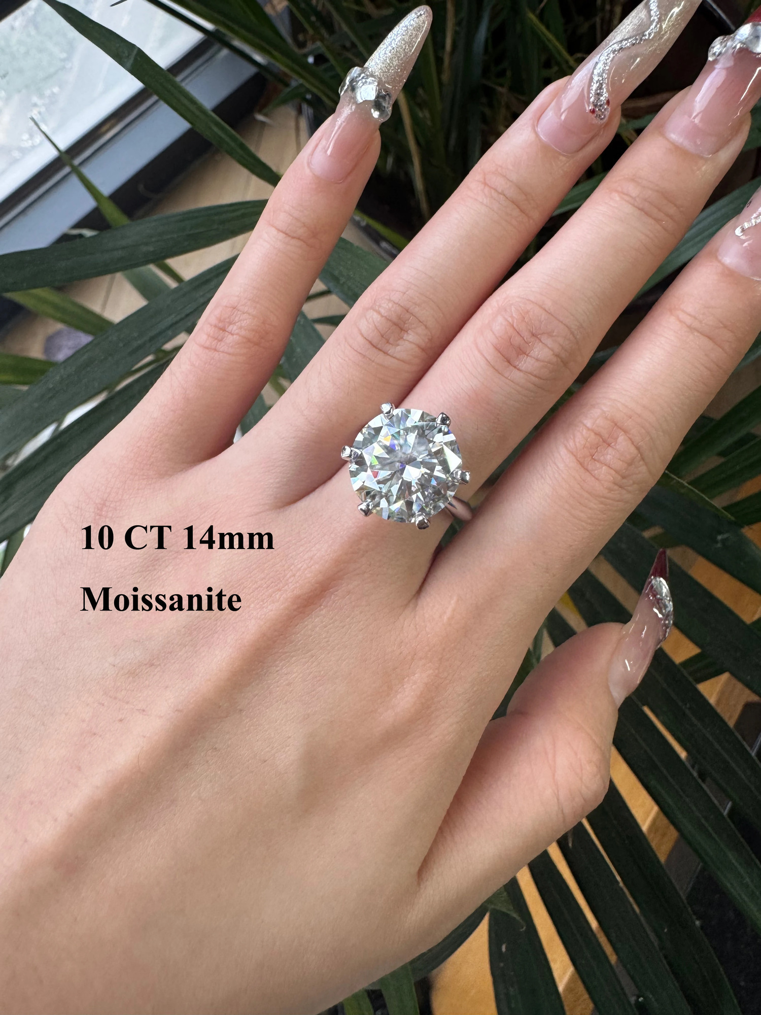 EWYA GRA Certified 0.5-10CT D Color Solitaire Engagement Rings for Women Silver 925 Wedding Bridal Big Diamond Band 250610