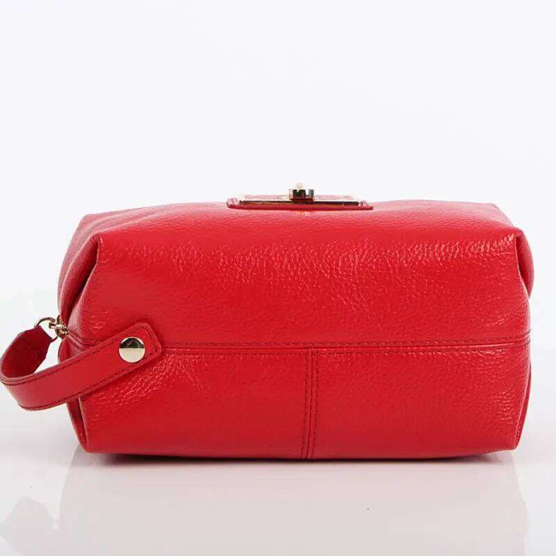 Fashion Trend Women Genuine Real Leather Underarm Female Small Pouch Bag Lady Cosmetic Bags Make Up Beauty Bagsr