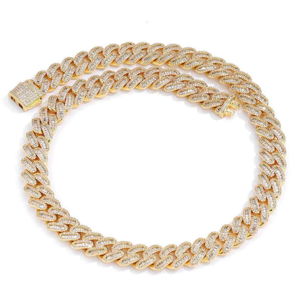 OACOCA Hip Hop 12mm Zircon Cuban Long Chain Fashion Necklaces for Men Charm Big Luxury Gold Plated Chunky Necklace for Women