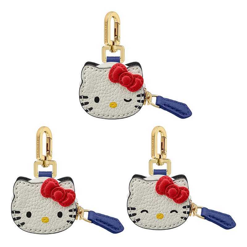 Sanrio Kawaii Cartoon Hello Kitty Keychain Leather Mini Storage Bag Cute Bag Pendant Accessories Decoration Simple Pendant Gifts w250610