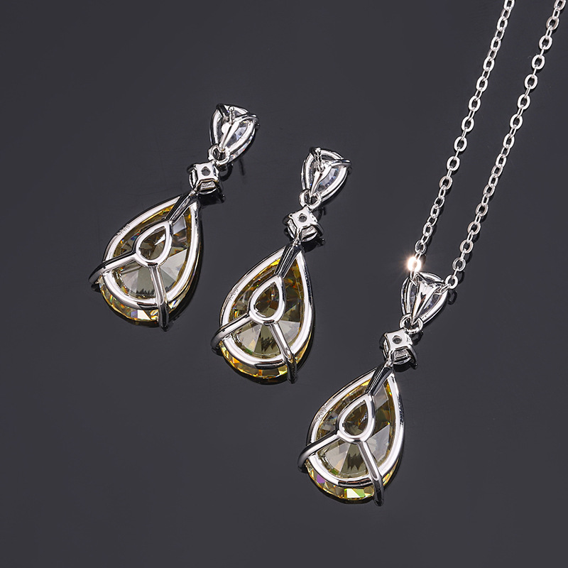 Chic Waterfall Style Hoop Earrings Featuring Sparkling Gems - Premium Craftsmanship