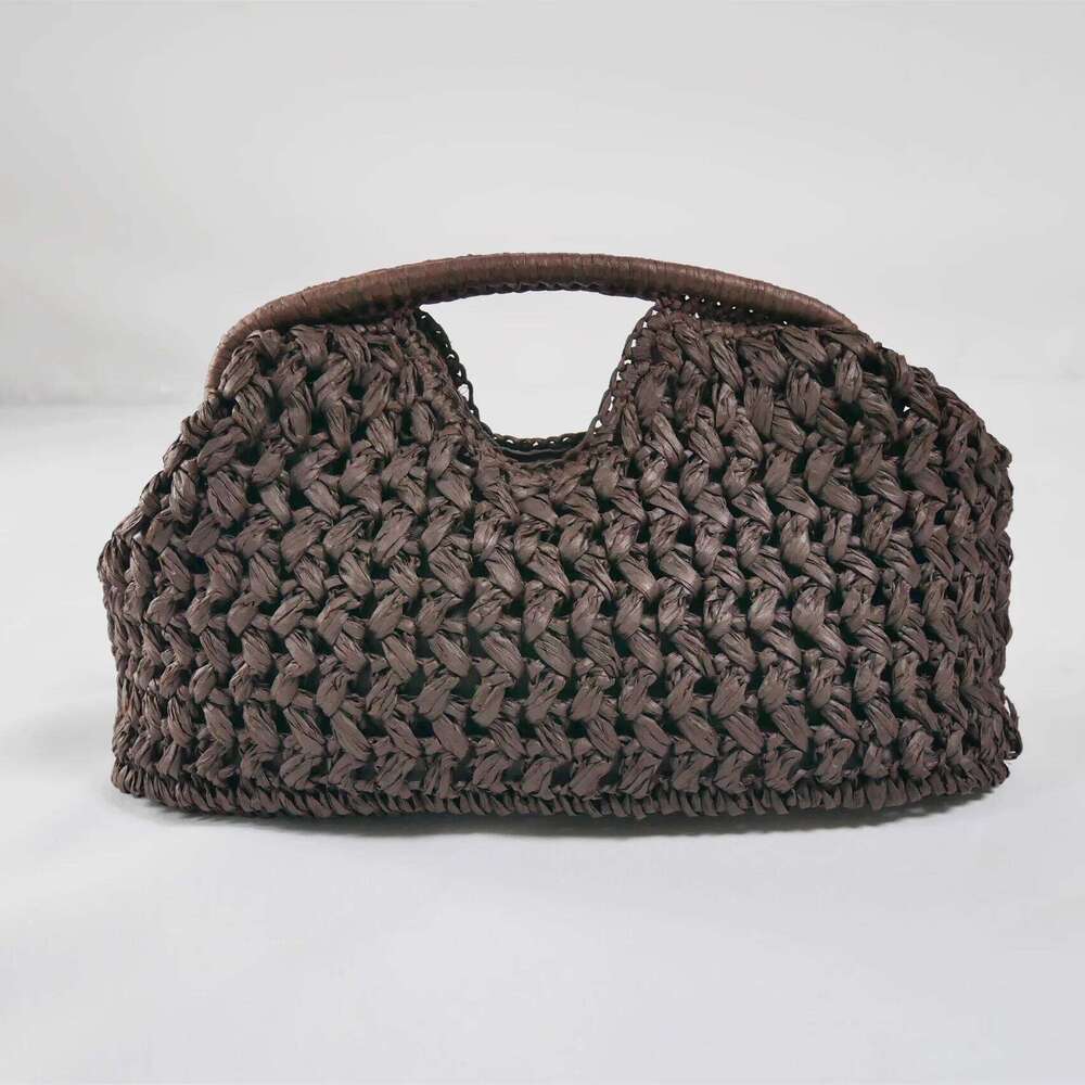 Elegant Ladies Chain Woven Handbag Straw Shoulder Fashionable Raffia Crossbody Beach Summer New Versatile Women's Bag