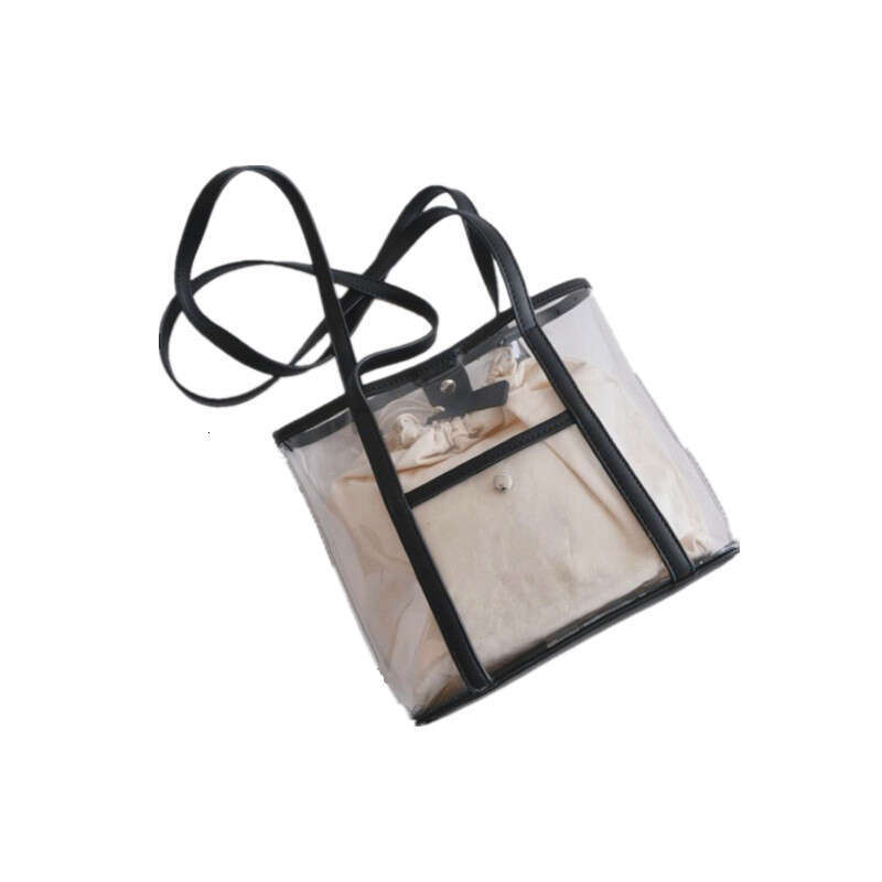 Korean Style PVC Transparent for Women 2020 Summer New Fashion Simple Jelly Bag Large Capacity Ins Shoulder Handbag