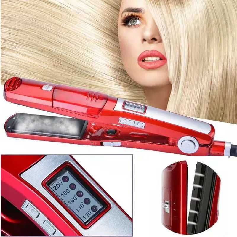 Steam Flat Iron Hair Straightener Professional Hair Curler Titanium Ceramic Hair Straightening Curling Iron Hair Care Styling Tool W250610