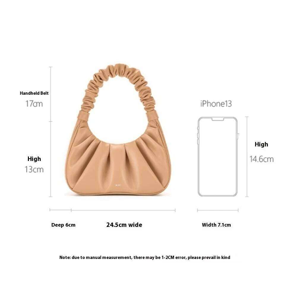 JW PEI Celebrity Inspired Pleated Underarm 2024 Trendy Foldable Commuter Shoulder Bag for Women Daily Use