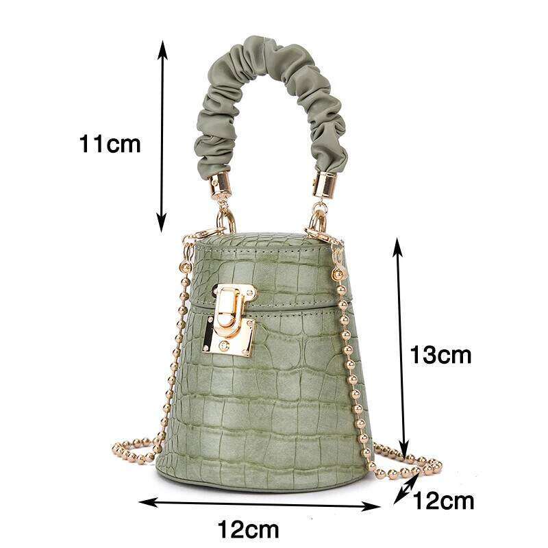 Crocodile Pattern Small Bucket Crossbody Bags For Women Fashion Purses And Handbags Female Designer Bag Brand