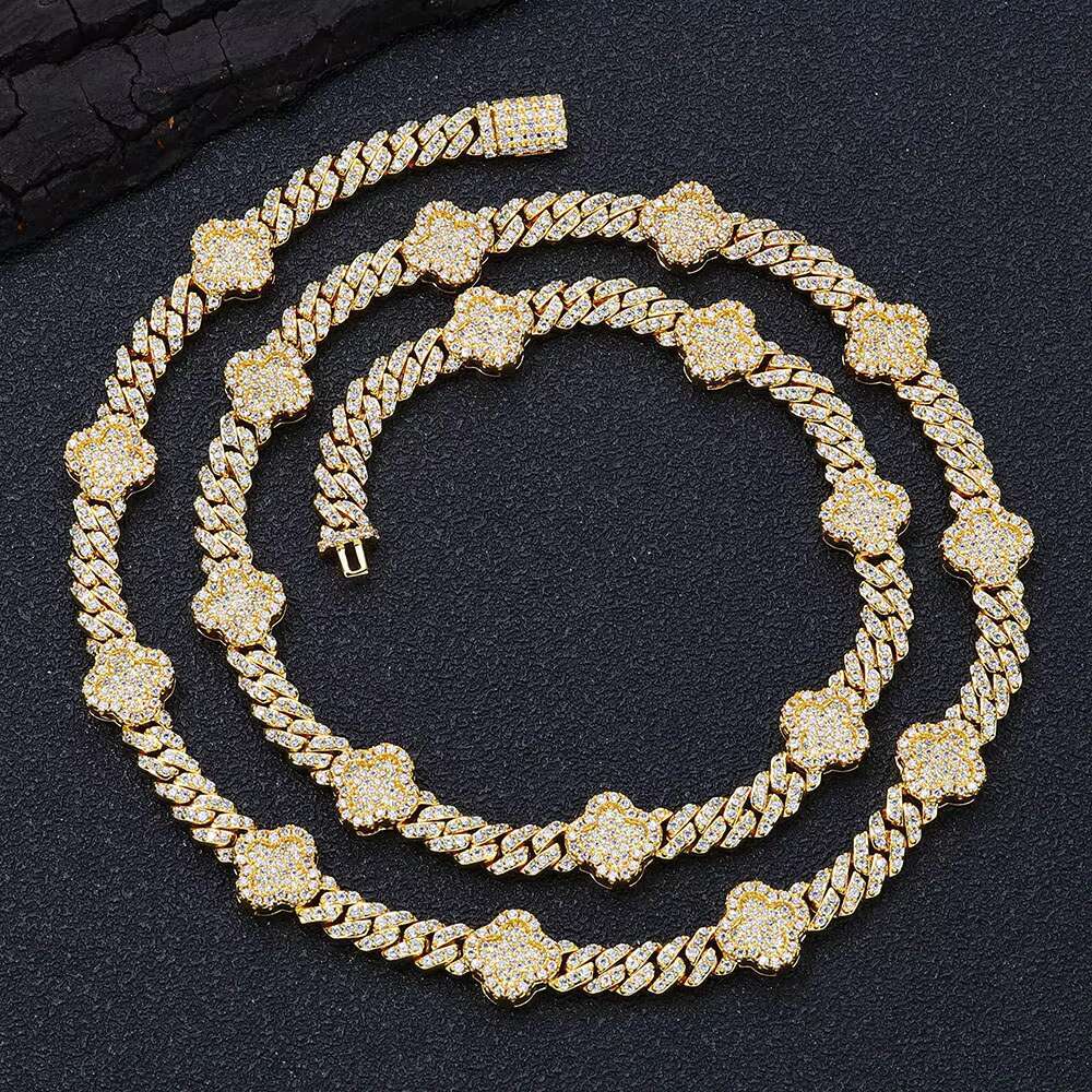 OACOCA VVS Moissanite Diamond Hip-hop Chain 925 Sterling Silver Cuban Link Chain Hip Hop Bling Iced Out Vvs Moissanite Diamond Chain