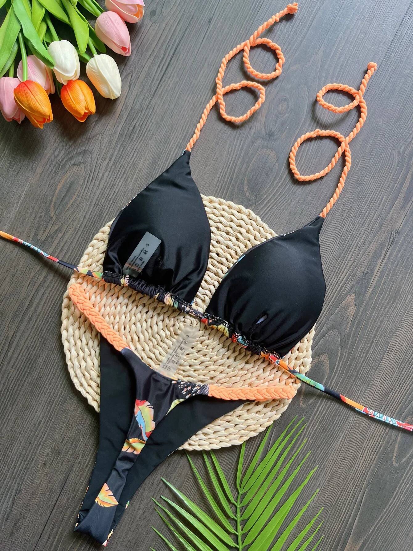 RUOTONGSEPT Set Thong Swim Suit Women Bathing Suits Bikini Biquini Brazilian Weaving rope Swimwear