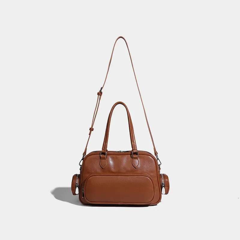 2024 Summer New Niche High-End Feeintage Boston Handbag Commute Multi-Pocket Crossbody Single Shoulder Bag Fashion