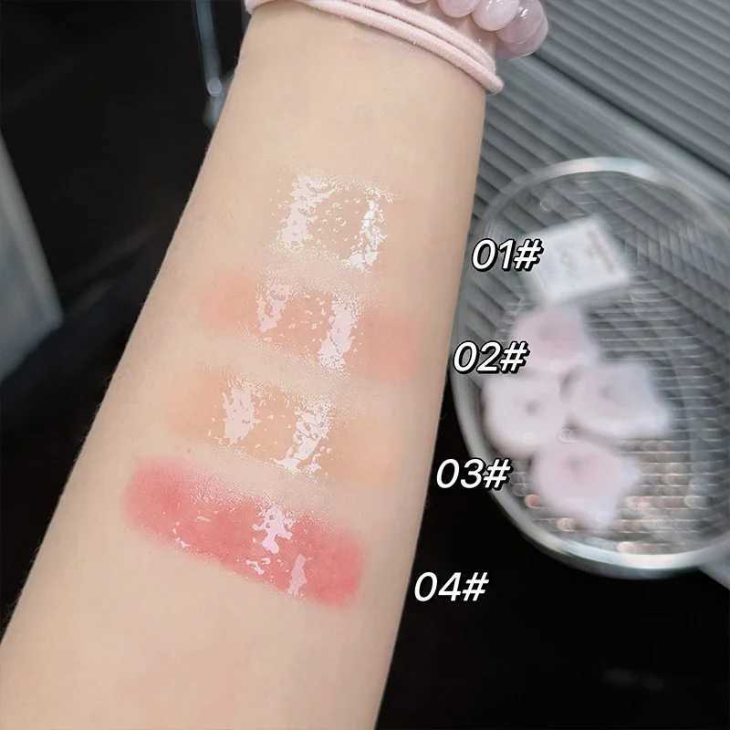 QIBEST Face Blush Hydrating Cream Beauty Girl Nude Makeup Natural Smudge Blush Palette Cheek Tint Highlighter Cosmetics BlusherXJ250609