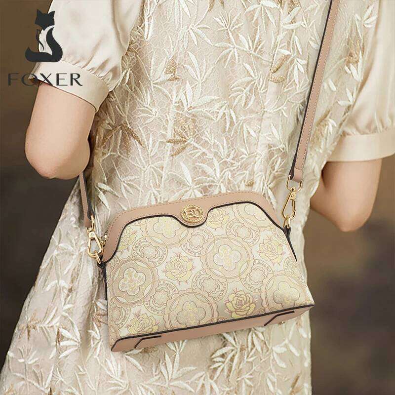 FOXER Chinese style Embroidery Women Shoulder Underarm 2025 New Large Fashion Crossbody Bag Purse Gift for Mom,Wife