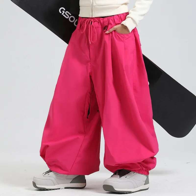 2025 New Women's Winter Sports Outdoor Single Board Loose Wind Proof Breathable Men's Wide Leg Ski Pants