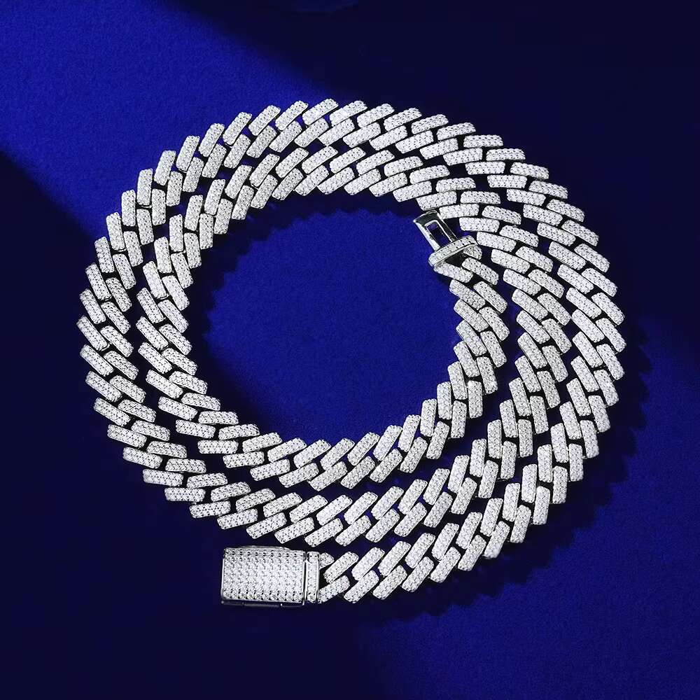 OACOCA Pass Diamond Tester 10mm 925 Sterling Silver VVS Moissanite Iced Out Hip Hop Jewelry Cuban Link