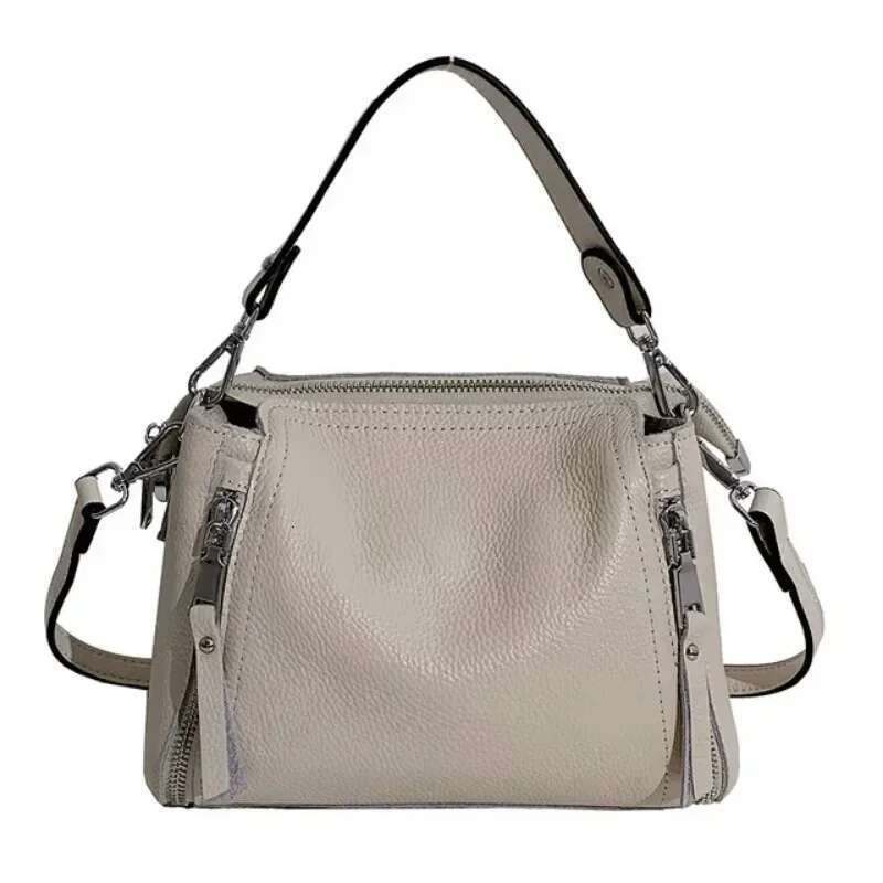 100% Genuine Leather Handbags Cowhide Fashion Women Shoulder Ladies Messenger Bags High Quality Female Tote Bag