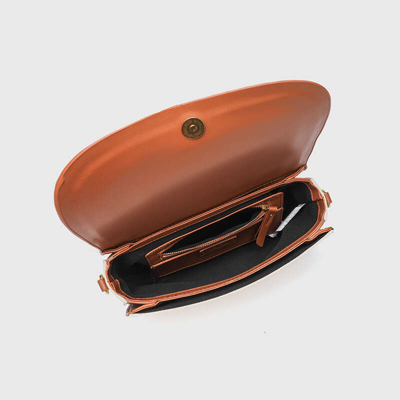 Z Brand Niche Design 2024 New Patchwork Wide Shoulder Strap Crossbody Underarm Saddle Bag