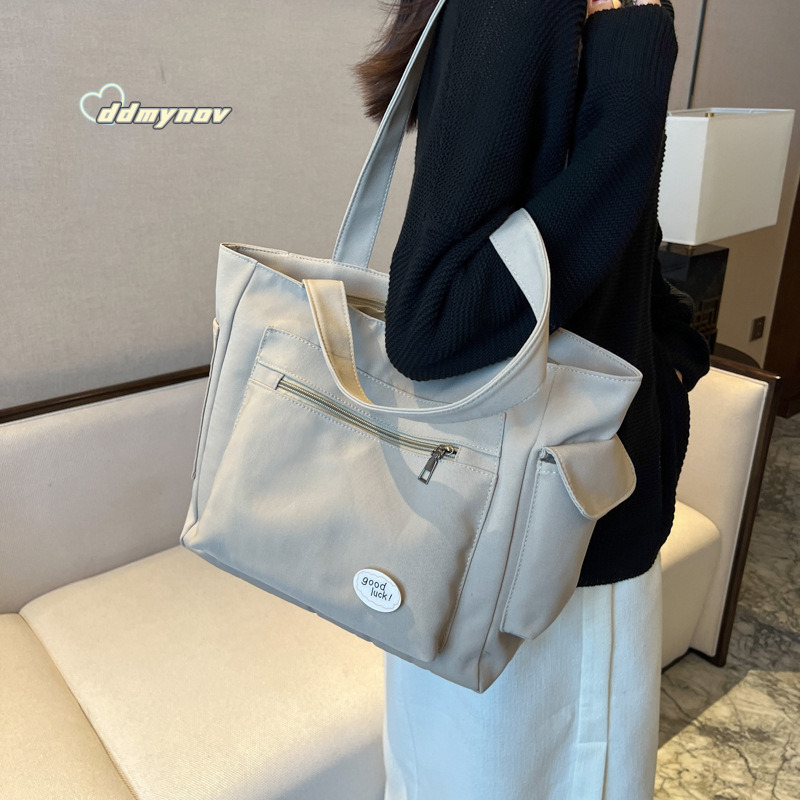 Single Shoulder Women, Large Capacity Versatile Canvas Simple Handbag for Students, Casual Crossbody Tutoring Bag, Mommy Bag ddmynov
