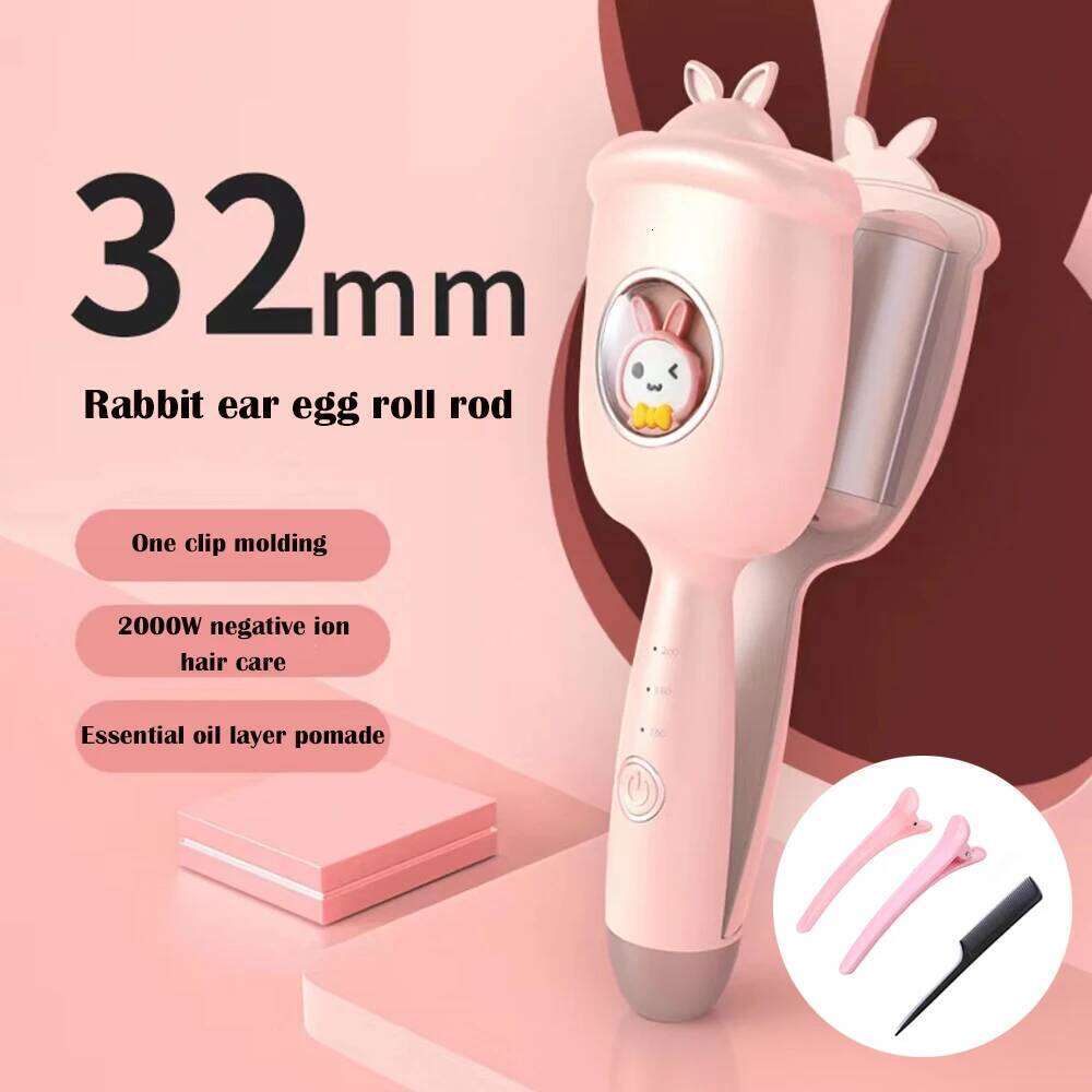 New 32mm Wavy Curlers Curling Iron Wave Volumizing Hair Lasting Styling Tools Egg Roll Head Waver Styler Wand