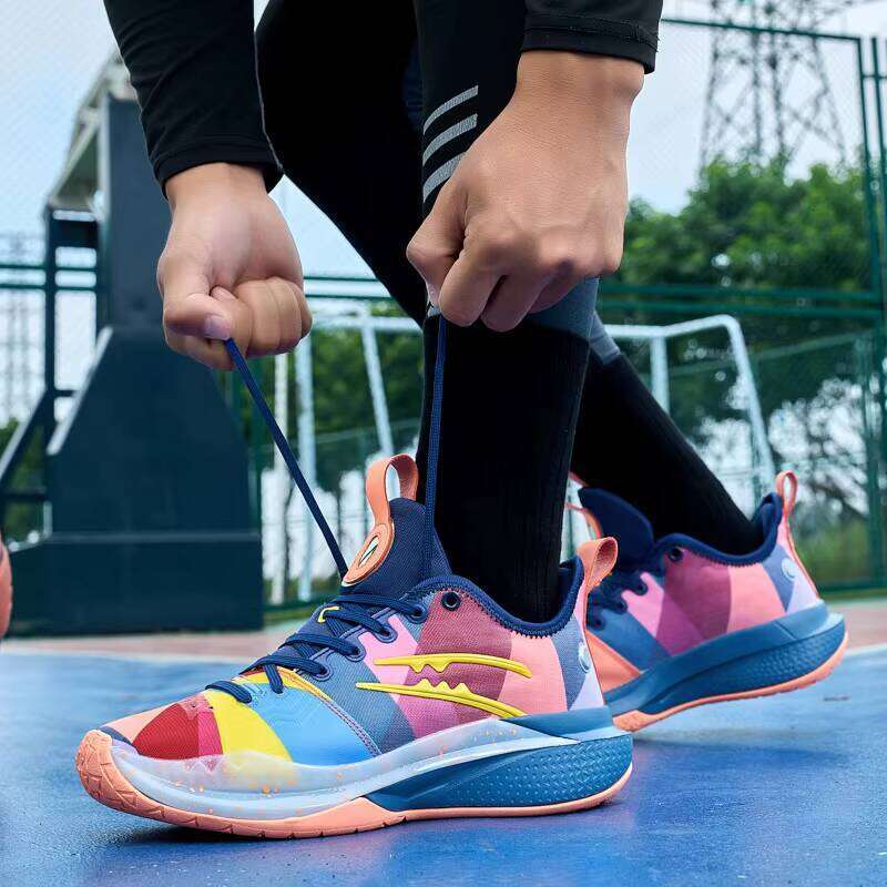 new arrival mens basketball shoes anti slip rubber sole mesh upper couple unisex sneaker