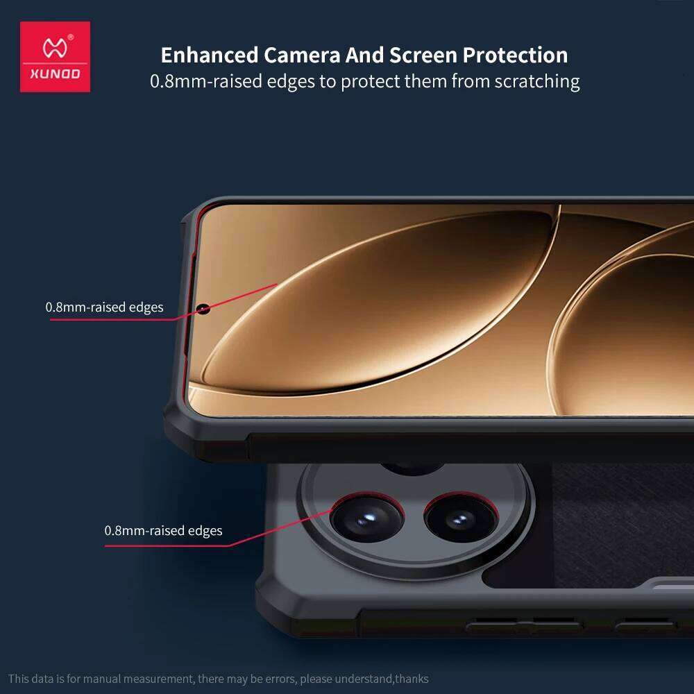 Xundd For POCO Pro F7 Ultra Case,Airbag Shockproof Back Striped transparent Cover with Camera Protection, PC+TPU Hybrid Shell