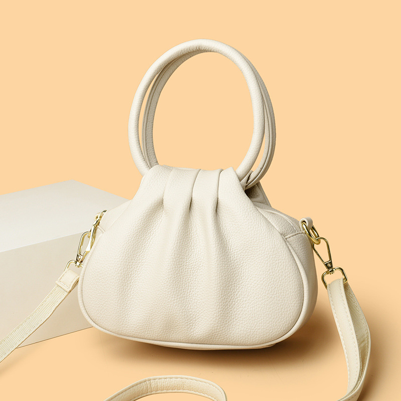 Free Shipping Mom Bag Middle-aged Luxury Top Layer Soft Cowhide Bag 2025 New Women's Double-layer Small Handbag Crossbody Soft Leather Designer W