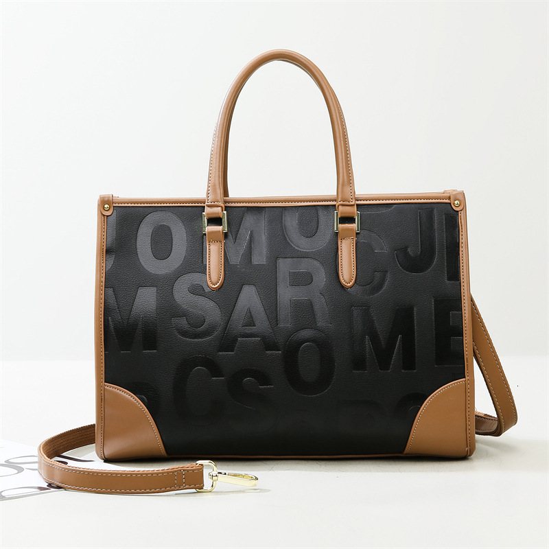 Large Capacity New Women's Handbag Simple Design Soft Leather Elegant Shoulder Versatile Tote Bag for Women
