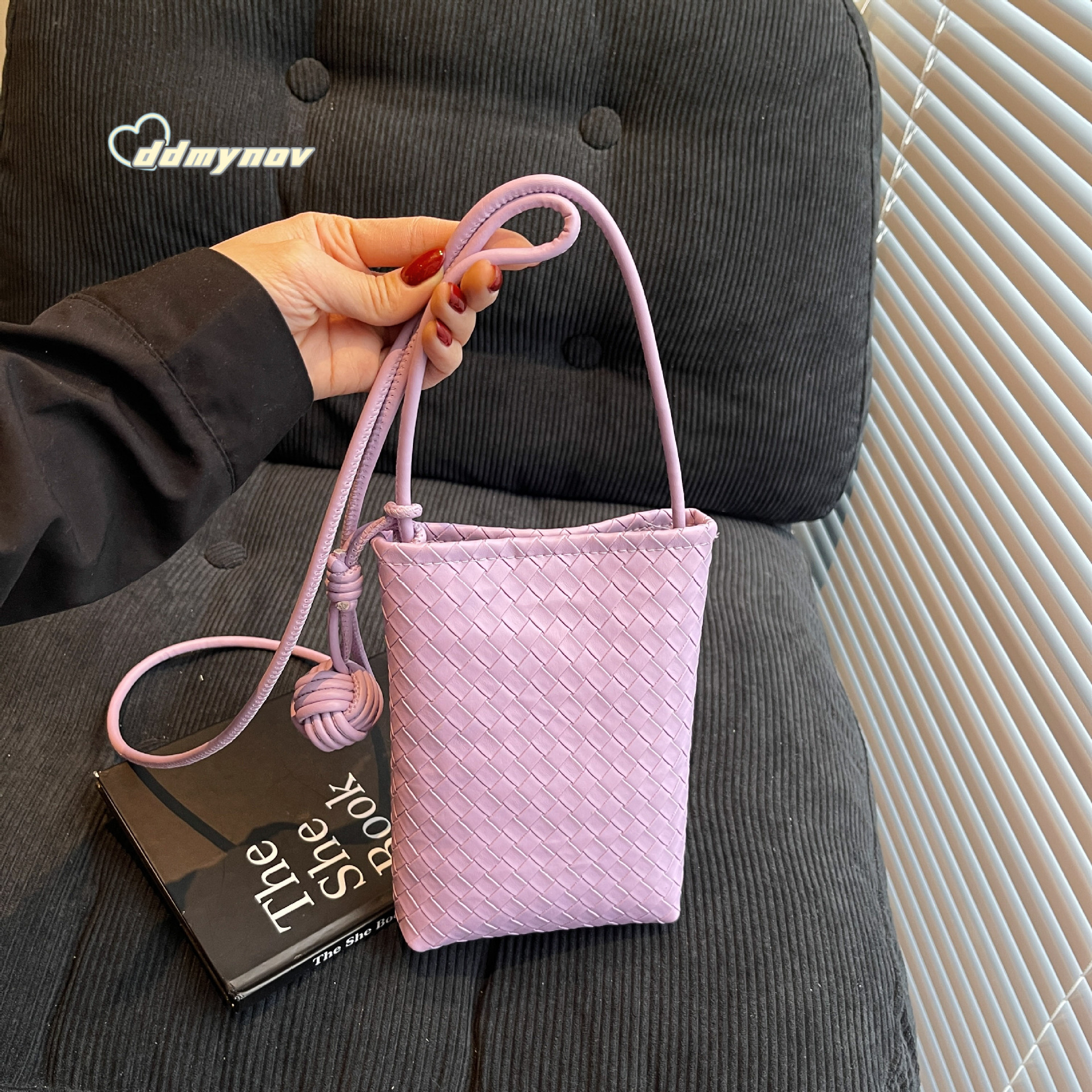 Phone for Women Woven Crossbody Trendy New Niche Design Korean Style Ins Shoulder Bag ddmynov