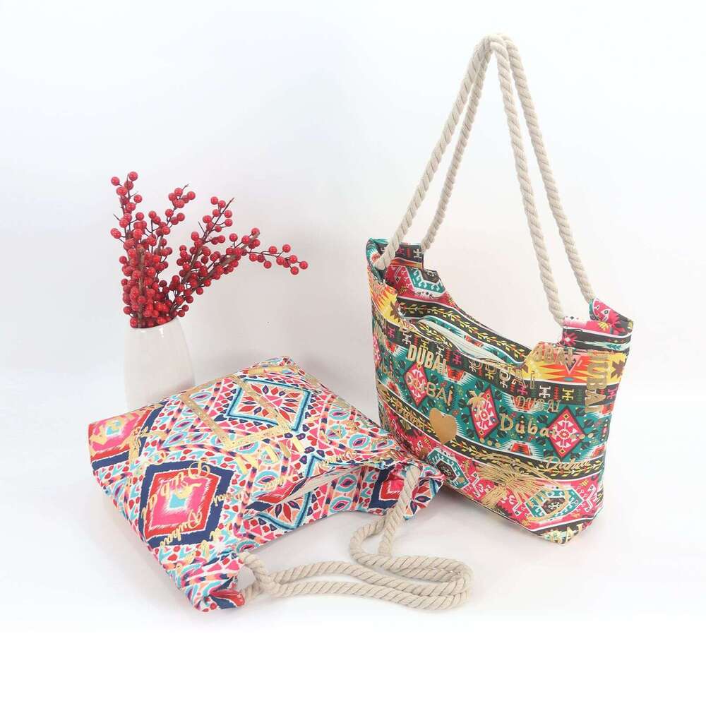Bohemian New Women's Canvas Fashion Ethnic Style Handbag Mommy Student Class Shoulder Bag