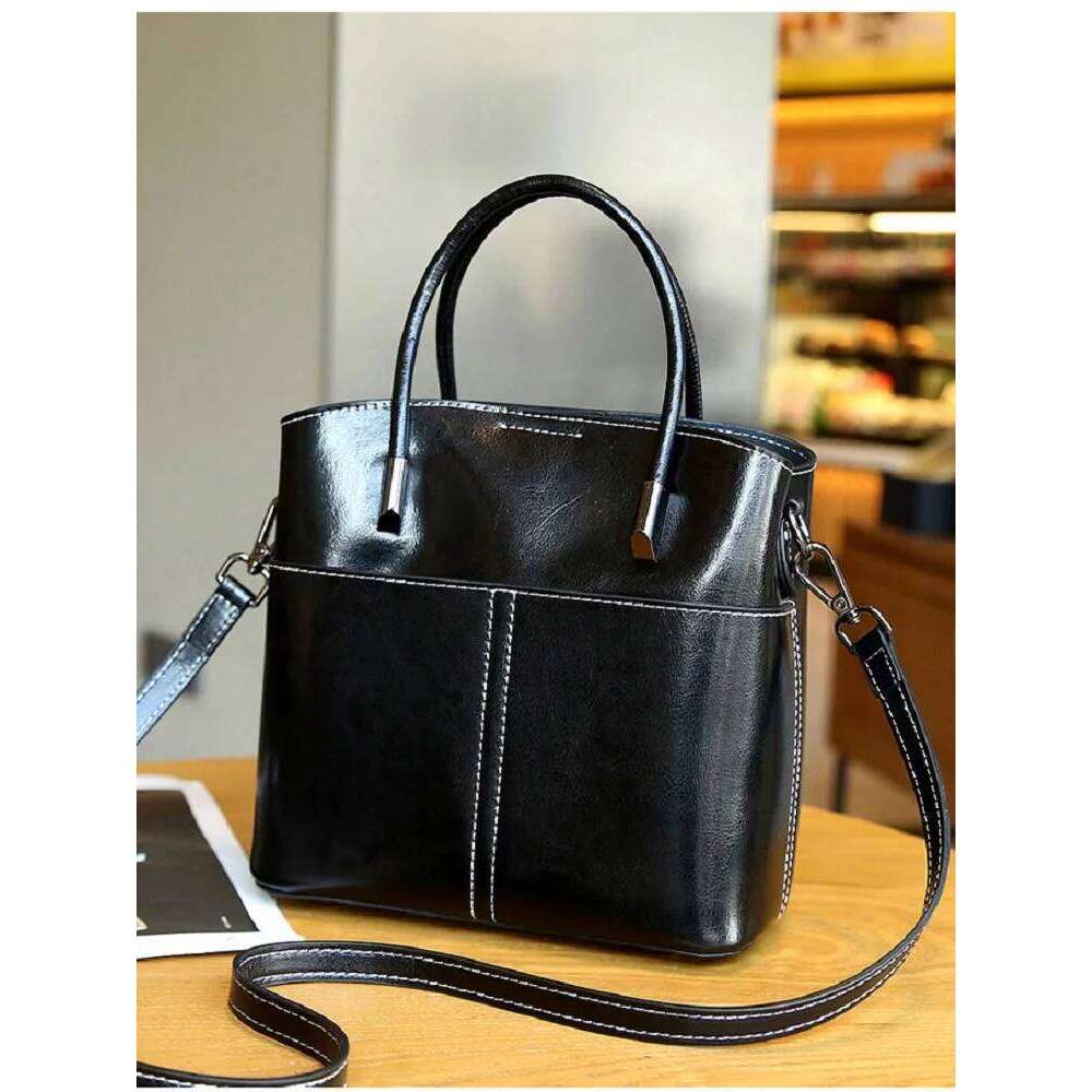 100% Genuine Leather Women Bucket Casual Ladies Crossbody Hand High Quality Cowhide Commuter Shoulder Bag For Girls