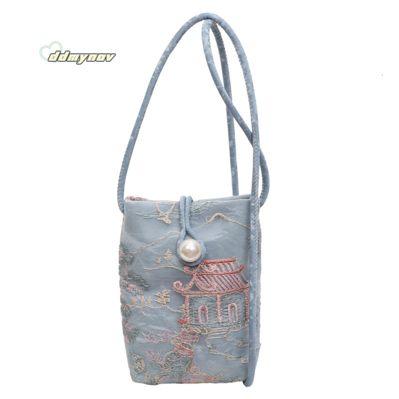 Chinese Style Embroidered Phone for Women 2025 Summer New Trendy Fashion Versatile Casual Shoulder Crossbody Bag ddmynov
