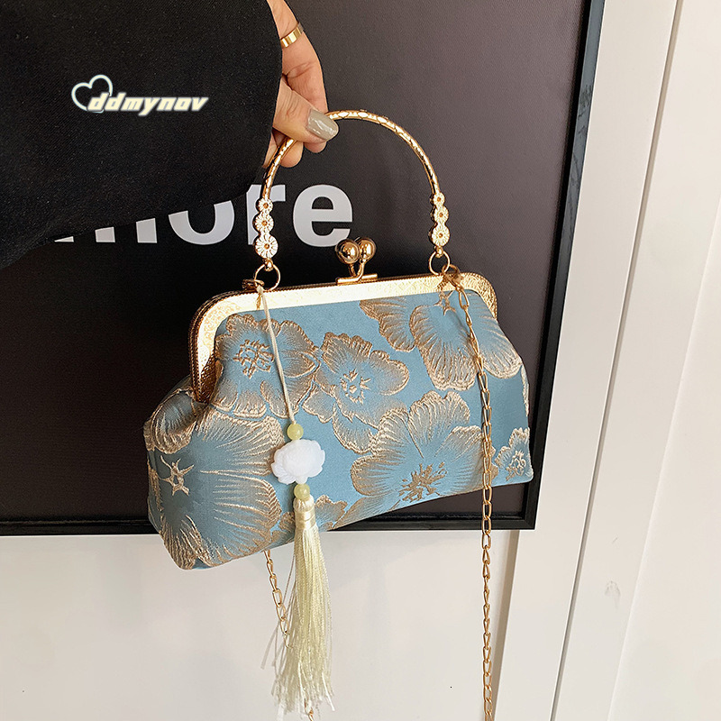 New Textured Cheongsam Bag for Women, Elegant Grand Chinese Style Pattern Handbag with High-end Sense and Temperament ddmynov