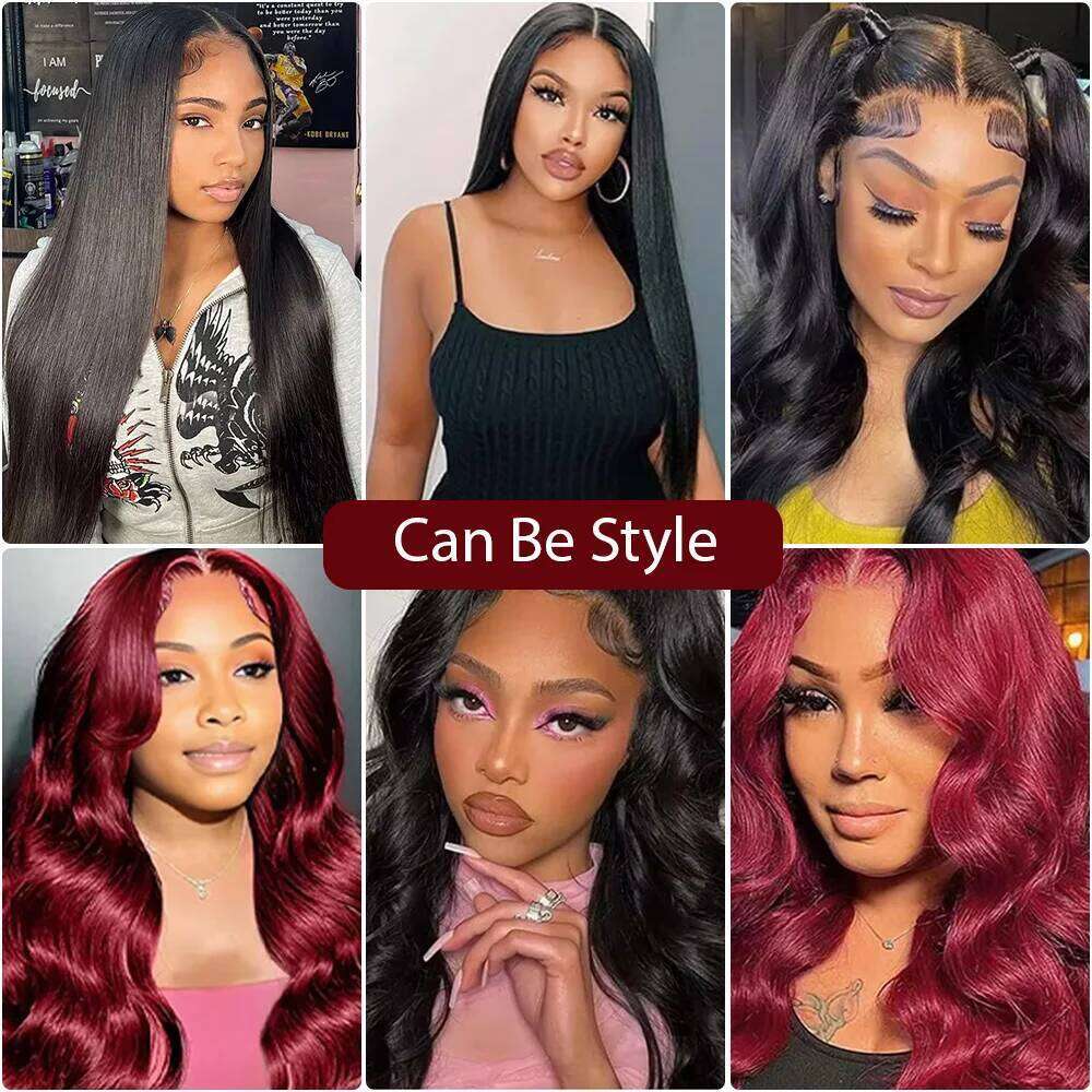 Bone Straight 13x6 Front Human Hair 13x4 HD Transparent Lace Frontal Wig 36 38 Inches 5x5 Glueless Closure Wigs Pre Plucked